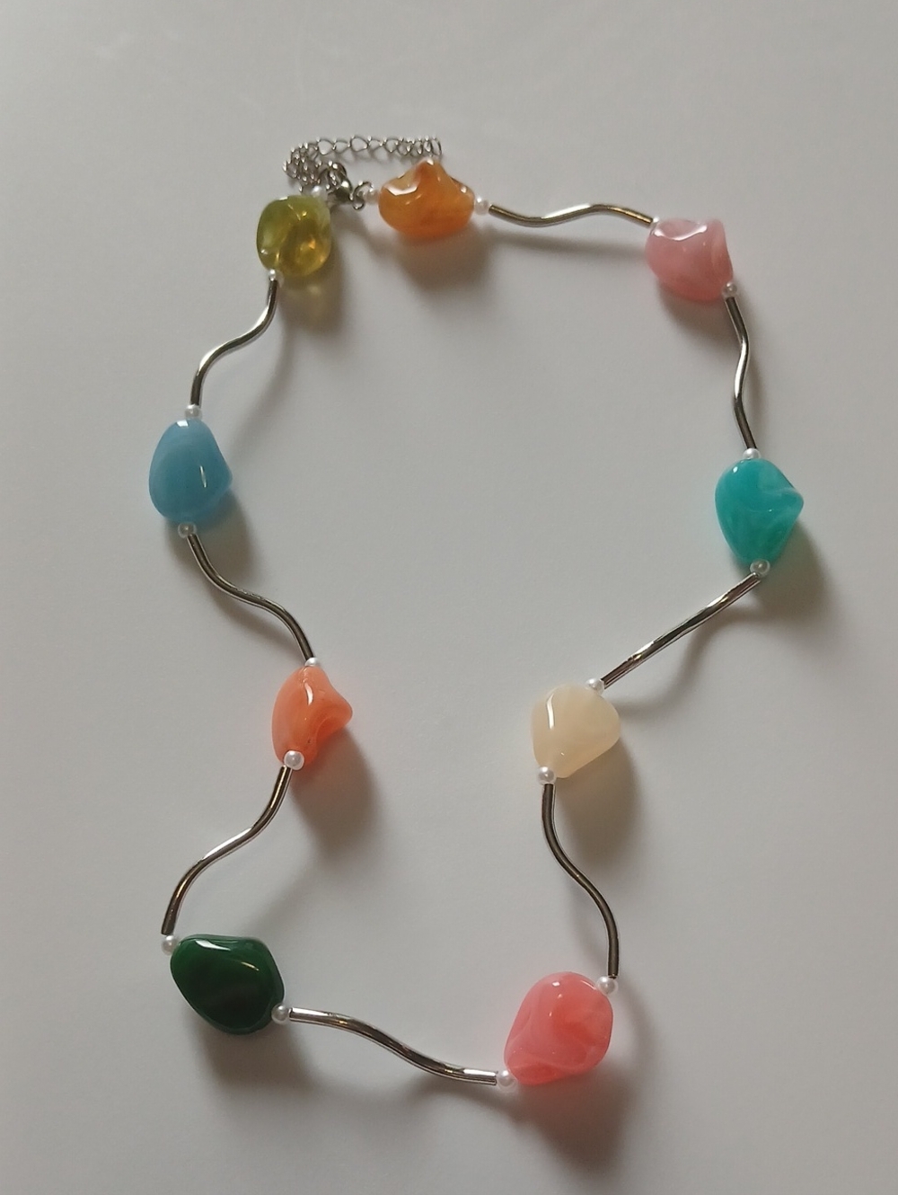Multicolor Agate Bead Necklace - Women's Jewelry